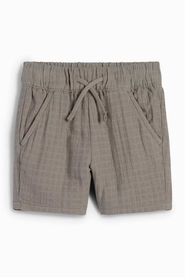 Miminka - chlapci - Outfit pro miminka - 2dílný - strukturovaný - šedá