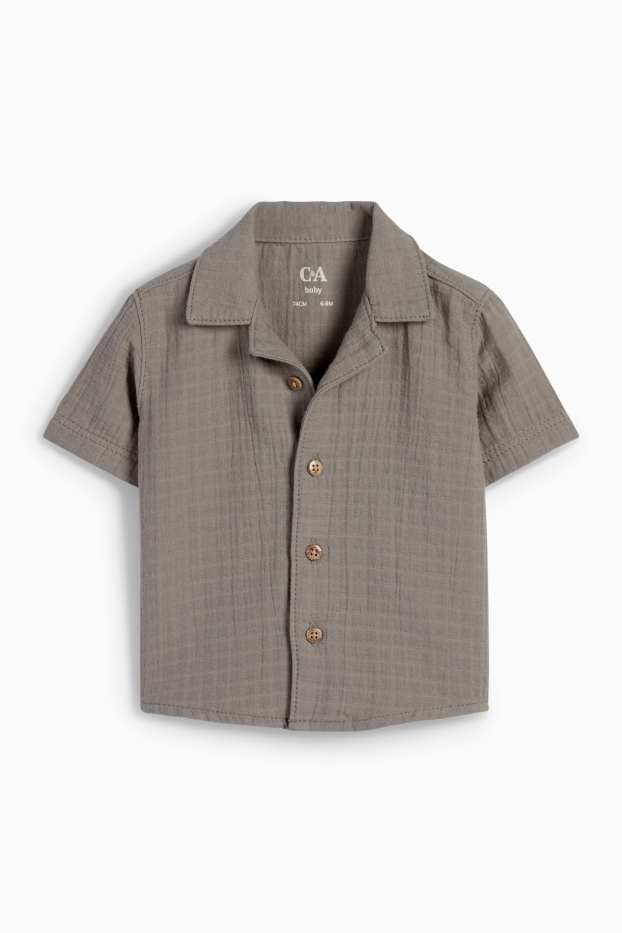 Miminka - chlapci - Outfit pro miminka - 2dílný - strukturovaný - šedá