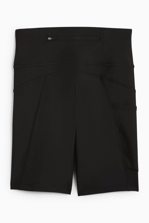 Damen - Radlerhose - 4 Way Stretch - schwarz