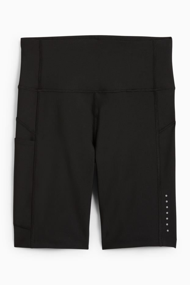 Damen - Radlerhose - 4 Way Stretch - schwarz