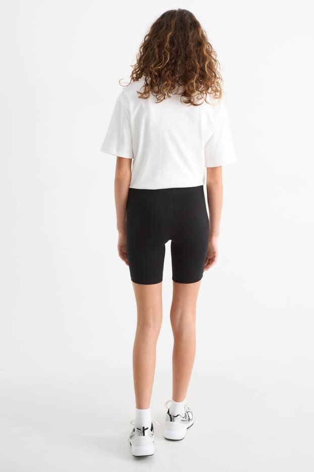 Bambine - Confezione da 5 - bermuda ciclista - grigio scuro