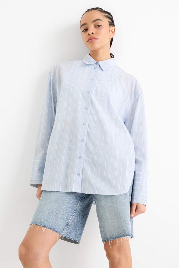 Dona - Brusa - de ratlles - blau clar