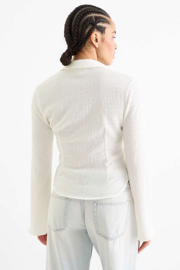 Femmes - Chemisier - texturé - blanc crème
