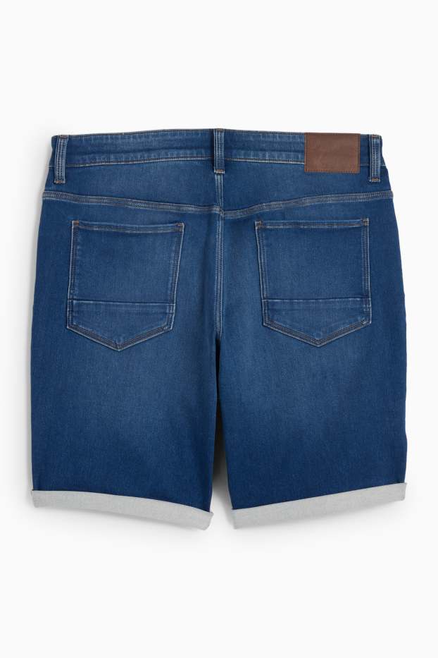 Heren - Korte spijkerbroek - Flex jog denim - jeansblauw