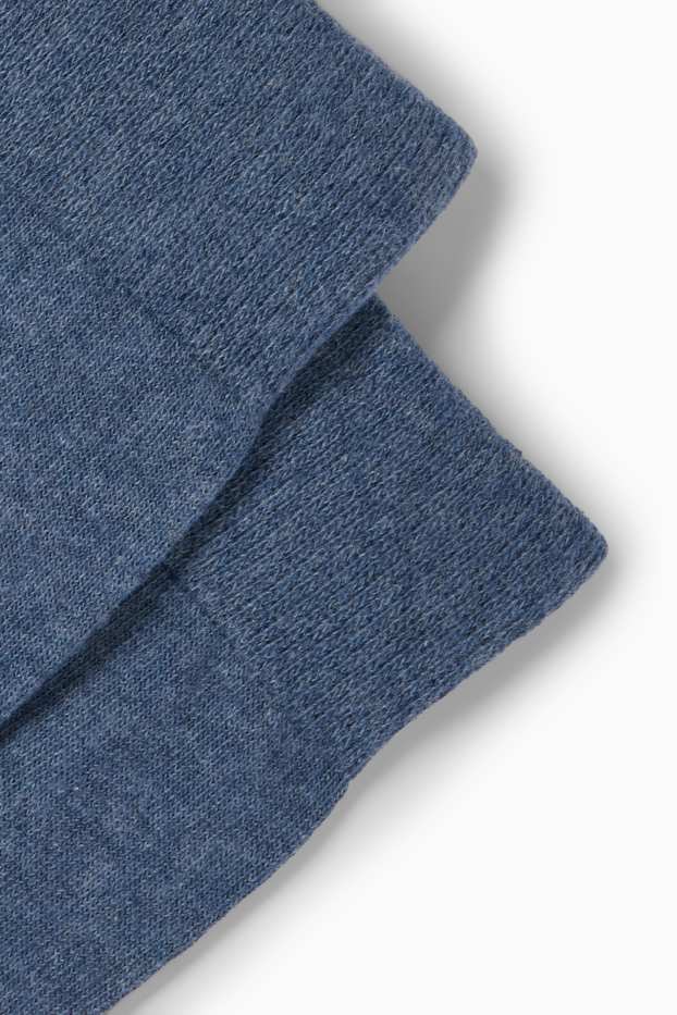 Herren - Multipack 3er - Socken - LYCRA® - blau-melange