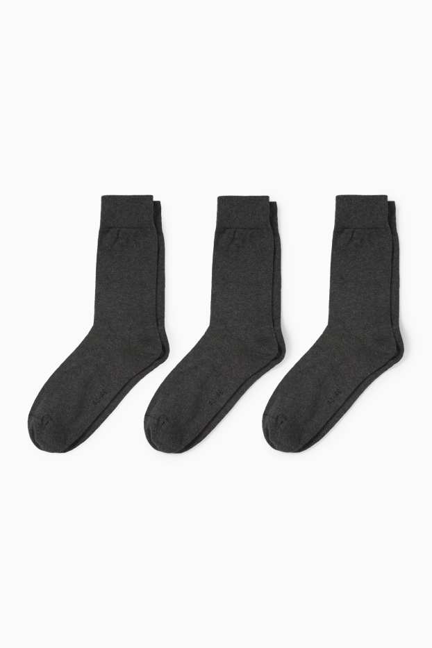 Pánské - Multipack 3 ks - ponožky - LYCRA® - černá