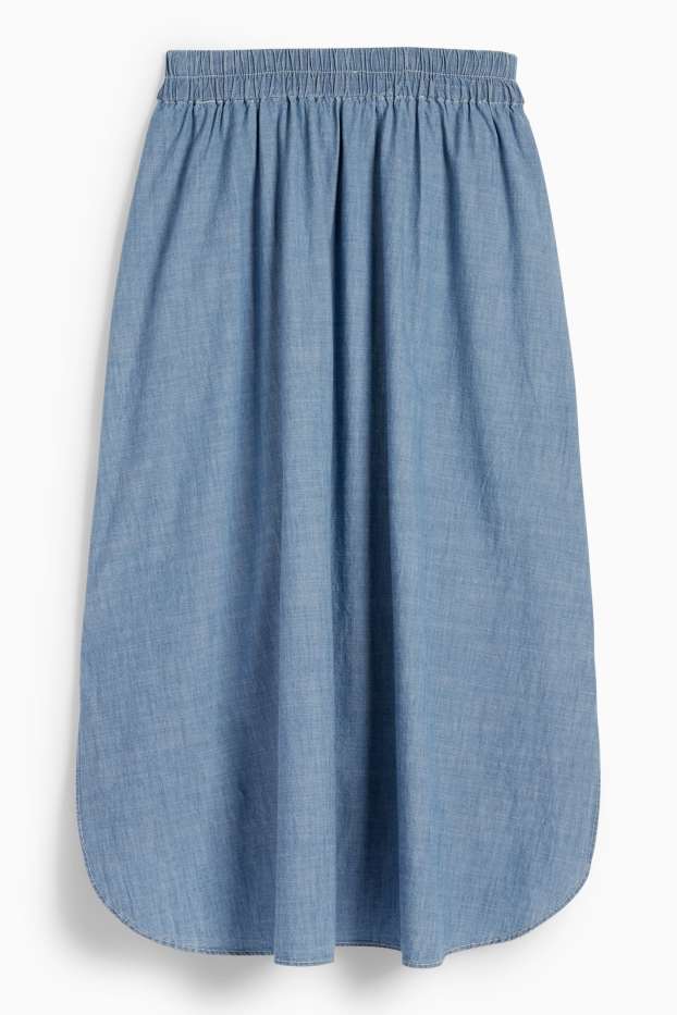 Damen - Jeansrock - hellblau