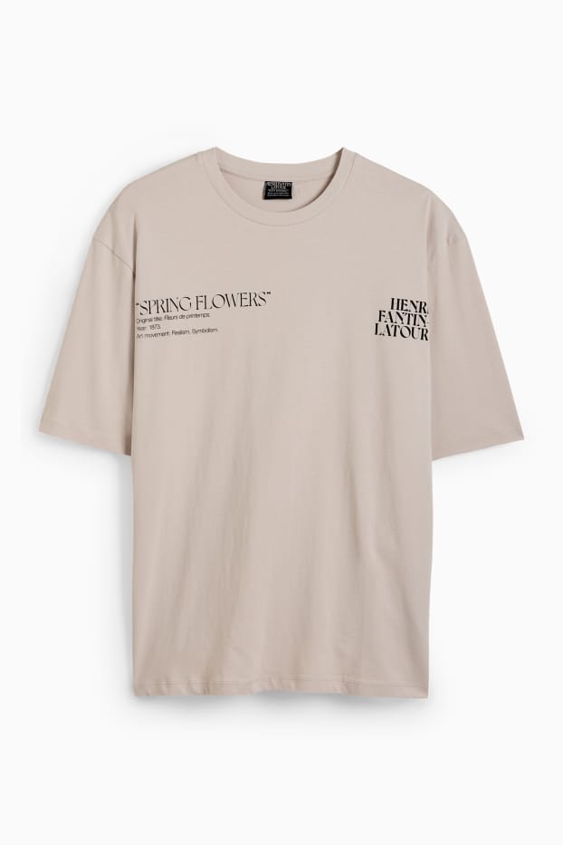 Herren - T-Shirt - Oversized - hellgrau