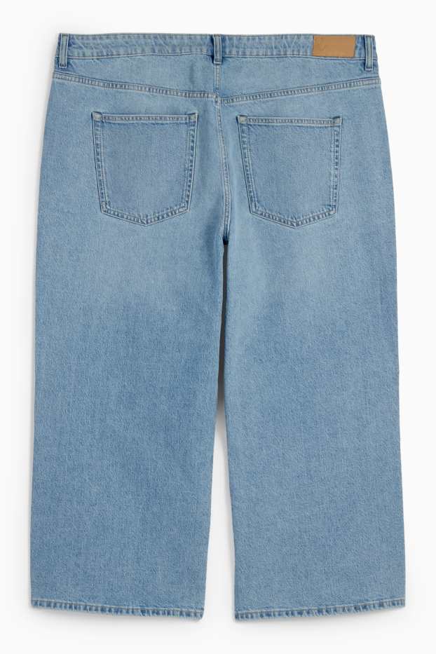 Dames - Wide leg jeans - high waist - jeanslichtblauw
