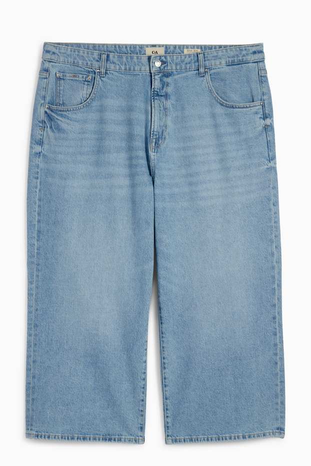 Dames - Wide leg jeans - high waist - jeanslichtblauw