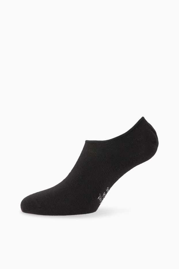 Uomo - Confezione da 3 - calze salvapiede - nero