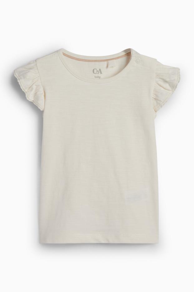 Baby Girls - Floral - baby outfit - 2 piece - cremewhite