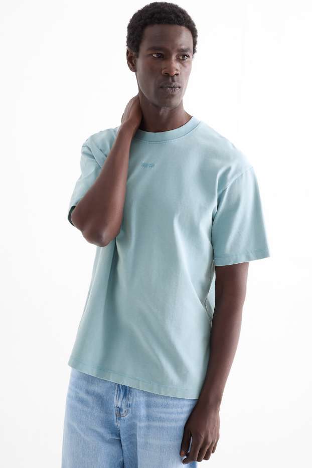 Uomo - T-shirt - relaxed fit - turchese