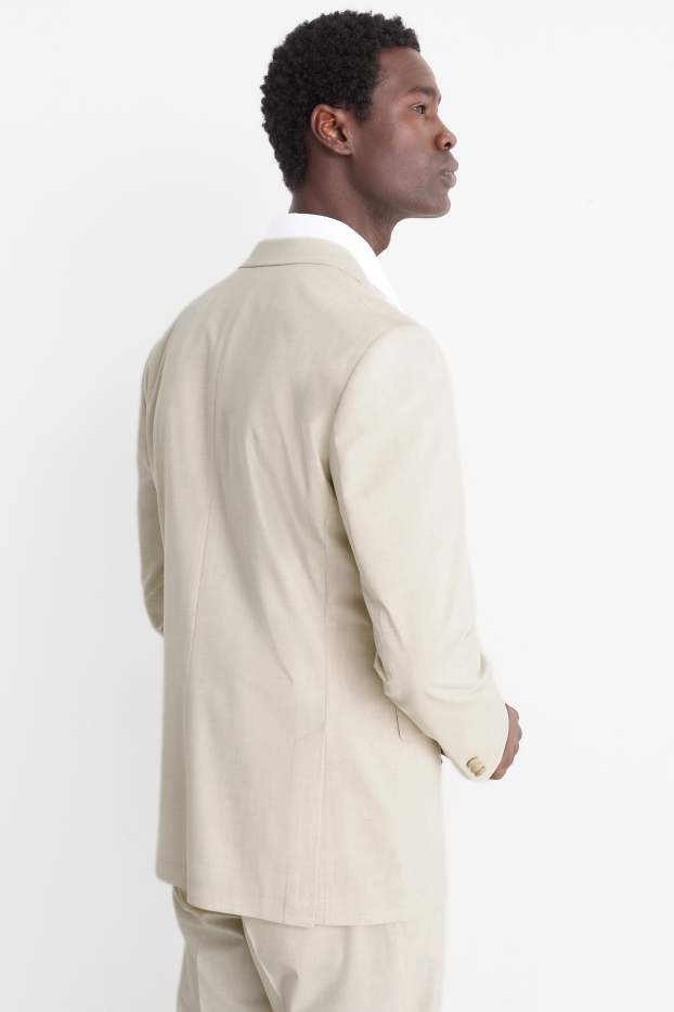 Herren - Baukasten-Sakko - Regular Fit - Flex - hellbeige