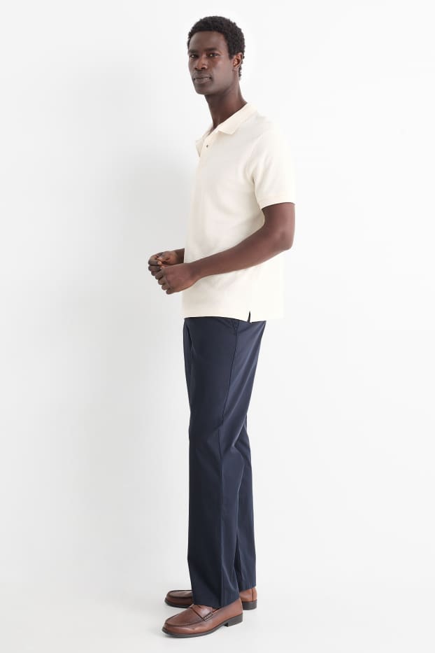 Pánské - Kalhoty chino - regular fit - tmavomodrá