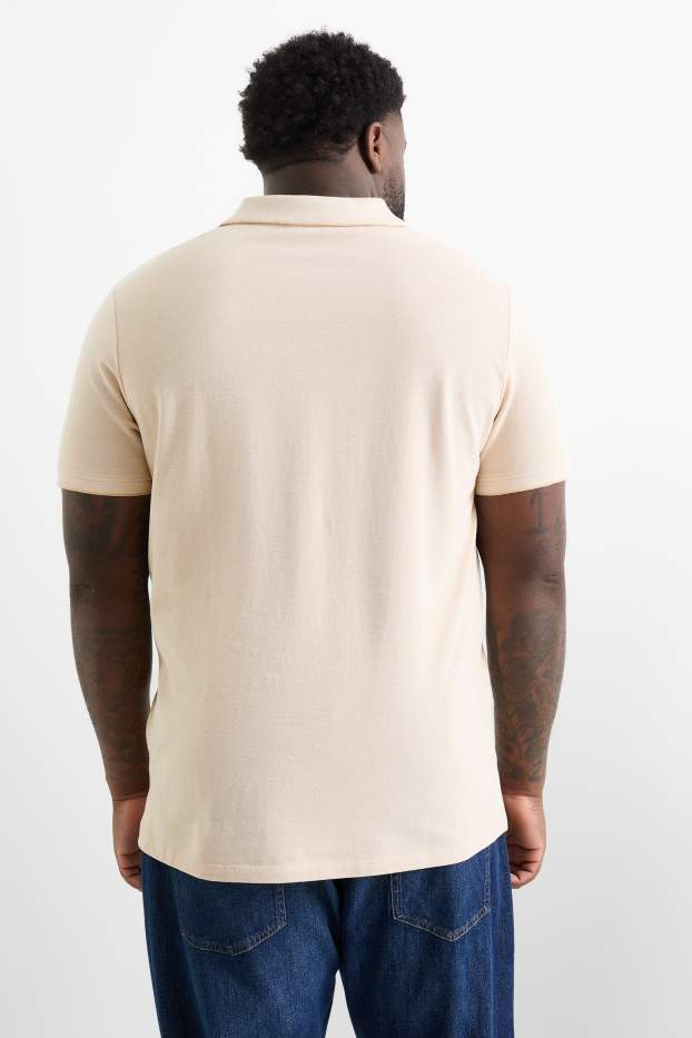 Bărbați - Tricou polo - bej deschis