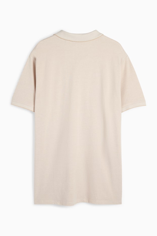 Bărbați - Tricou polo - bej deschis