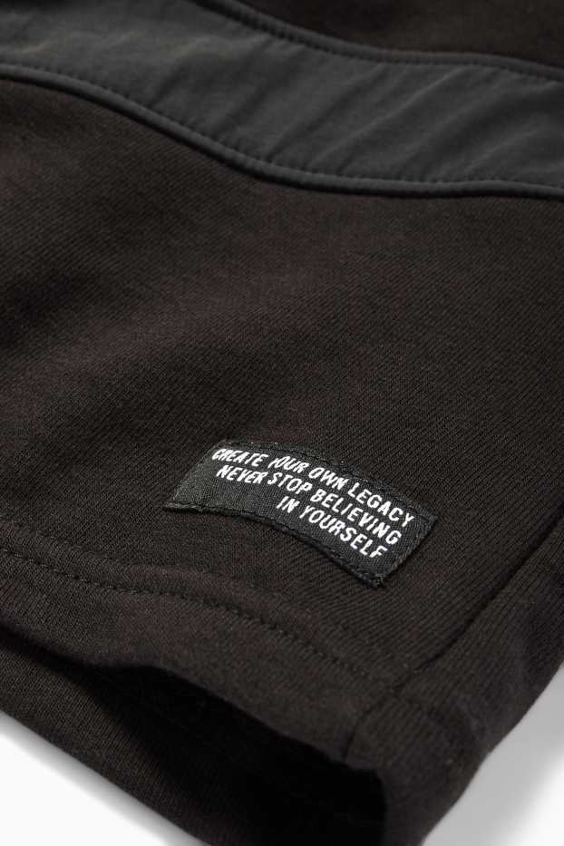 Kinder Buben - Sweatshorts - schwarz