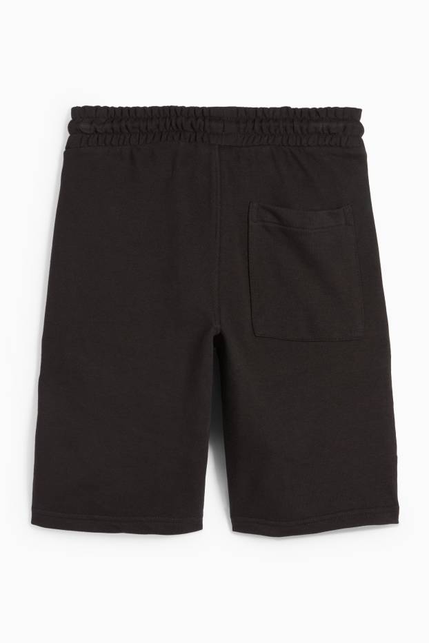 Kinder Buben - Sweatshorts - schwarz