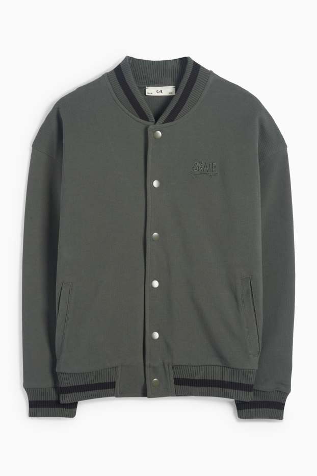 Nen - Patinador - jaqueta d’estil universitari - estructurada - verd fosc