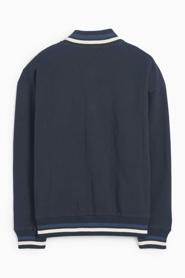 Kinder Jungen - Skater - Collegejacke - strukturiert - dunkelblau