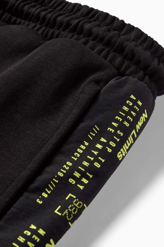 Enfants garçons - Bermuda en molleton - noir