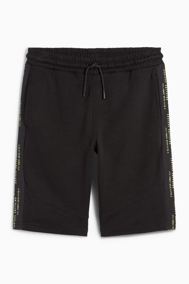 Enfants garçons - Bermuda en molleton - noir