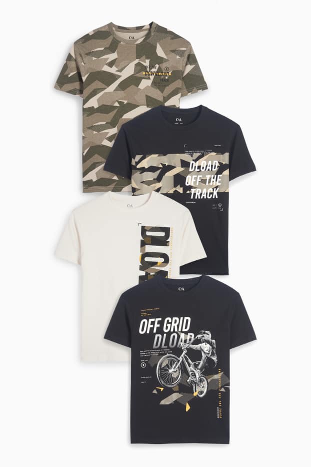 Children Boys - Multipack of 4 - BMX - short sleeve T-shirt - black