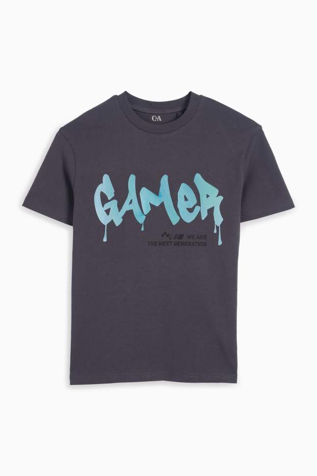 Enfants garçons - Jeux vidéo - T-shirt - gris foncé