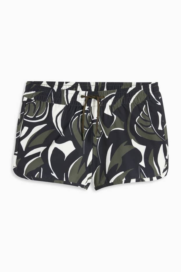 Femmes - Short de bain - à motif - noir