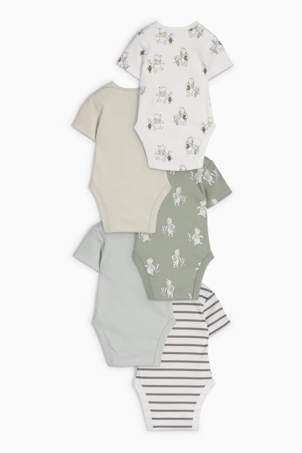 Unisex - Multipack 5er - Winnie Puuh - Baby-Body - grün