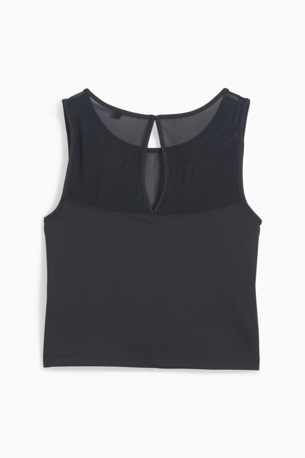 Women - Technical crop top - black