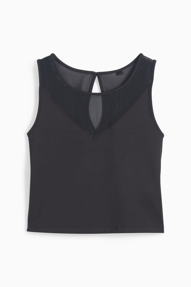 Women - Technical crop top - black