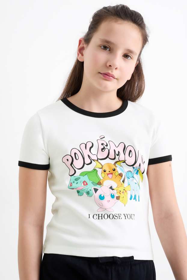 Children Girls - Pokémon - short sleeve T-shirt - white