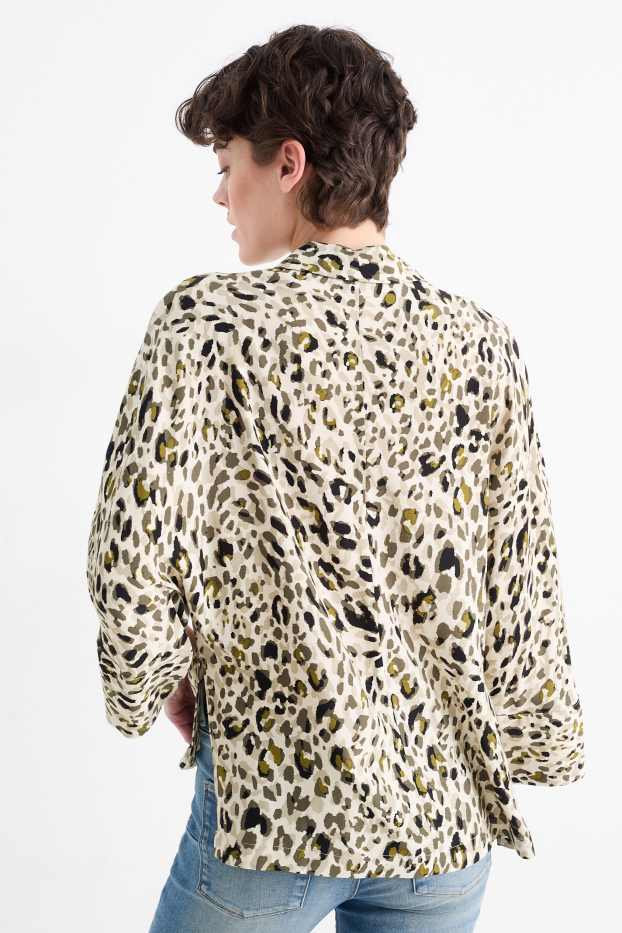 Donna - Blusa - stampa leopardata - beige / marrone