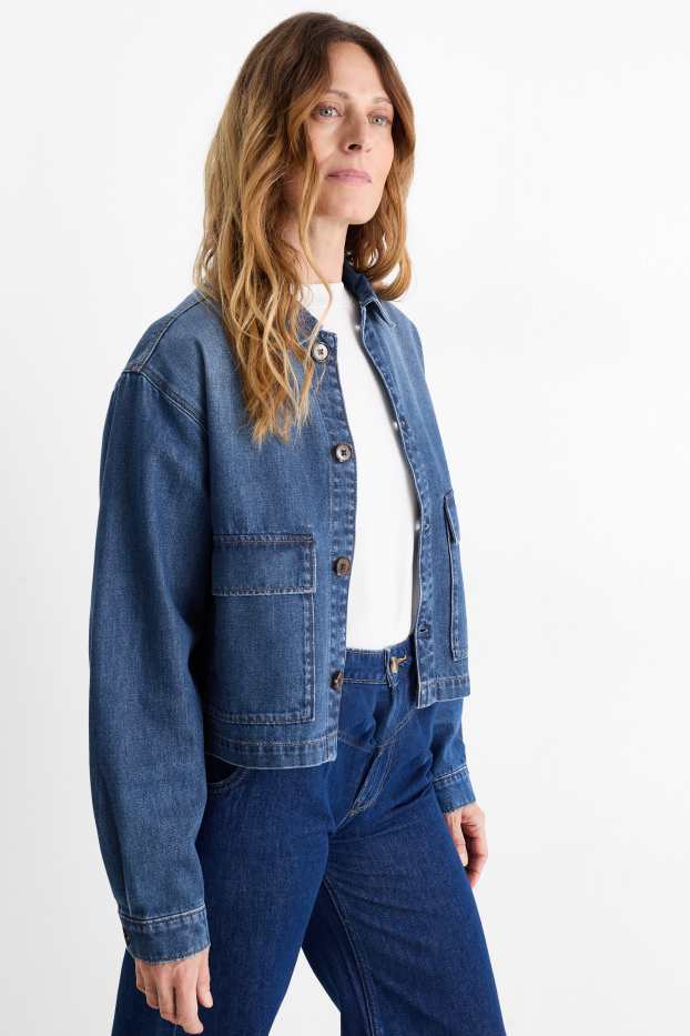 Damen - Jeansjacke - dunkeljeansblau
