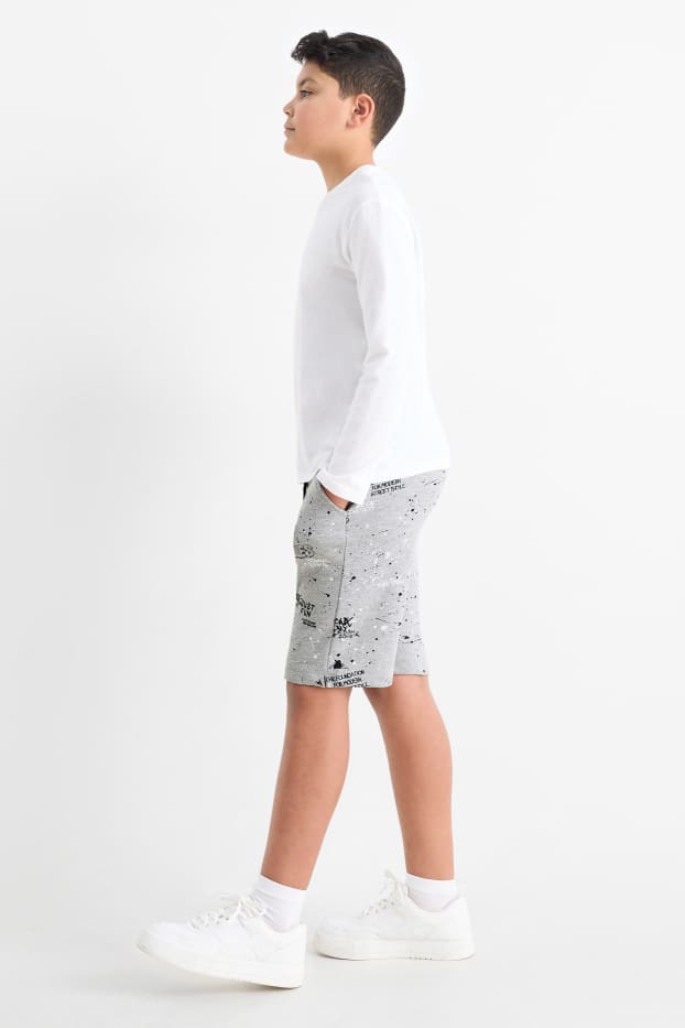 Nen - Paquet de 2 - grafits - bermudes de xandall - gris/negre