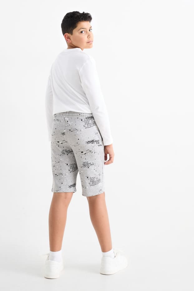 Nen - Paquet de 2 - grafits - bermudes de xandall - gris/negre