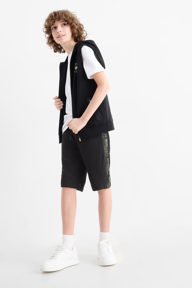 Enfants garçons - Bermuda en molleton - noir