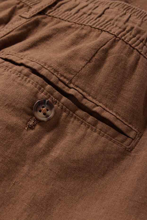 Kinder Jungen - Bermudas - Leinen-Mix - dunkelbraun