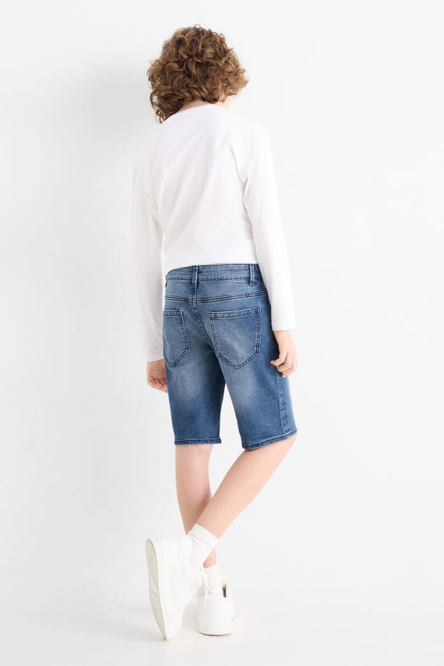 Enfants garçons - Lot de 2 - bermudas en jean - jean bleu