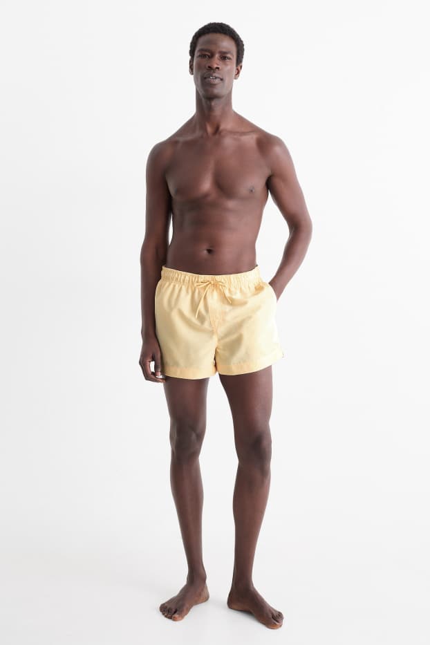 Hommes - Short de bain - jaune clair