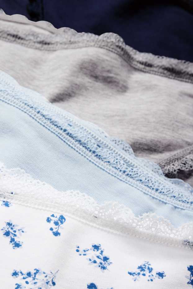 Women - Multipack of 4 - knickers - dark blue / gray