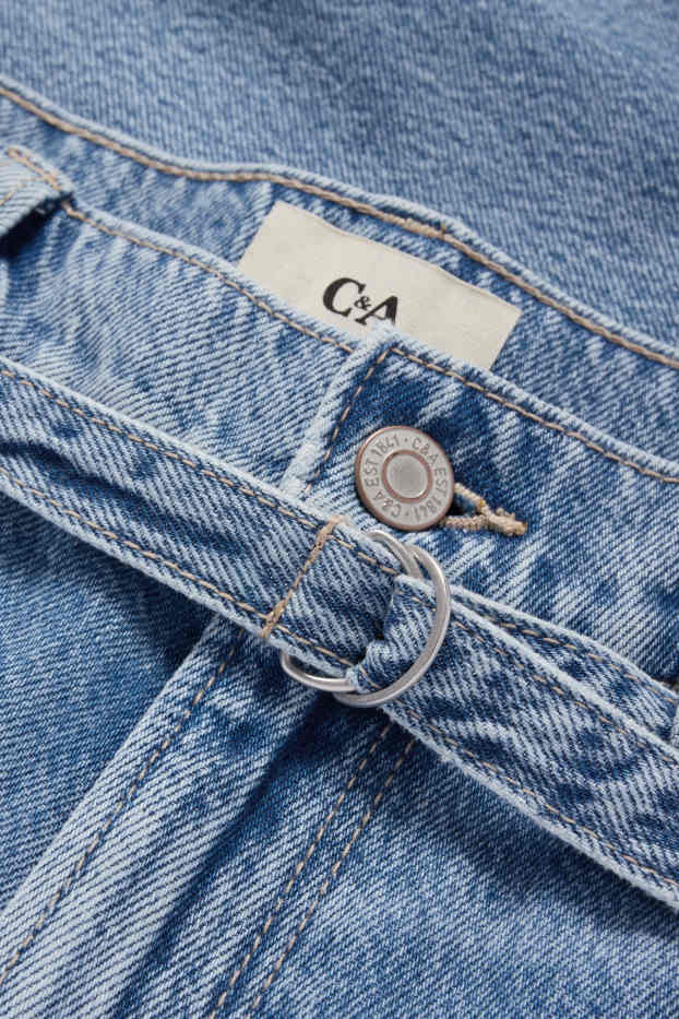 Dames - Loose flared jeans - mid waist - jeanslichtblauw
