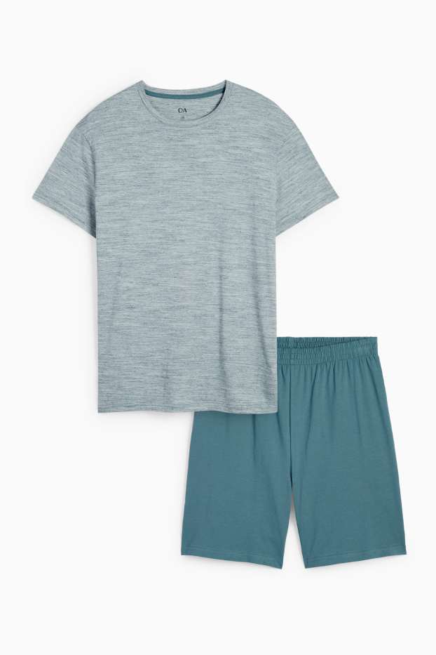 Herren - Shorty-Pyjama - grün