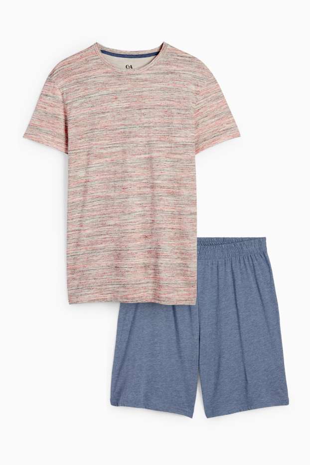 Herren - Shorty-Pyjama - blau
