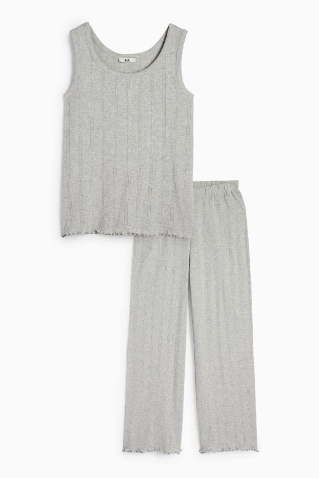 Femei - Pijama - gri deschis melanj