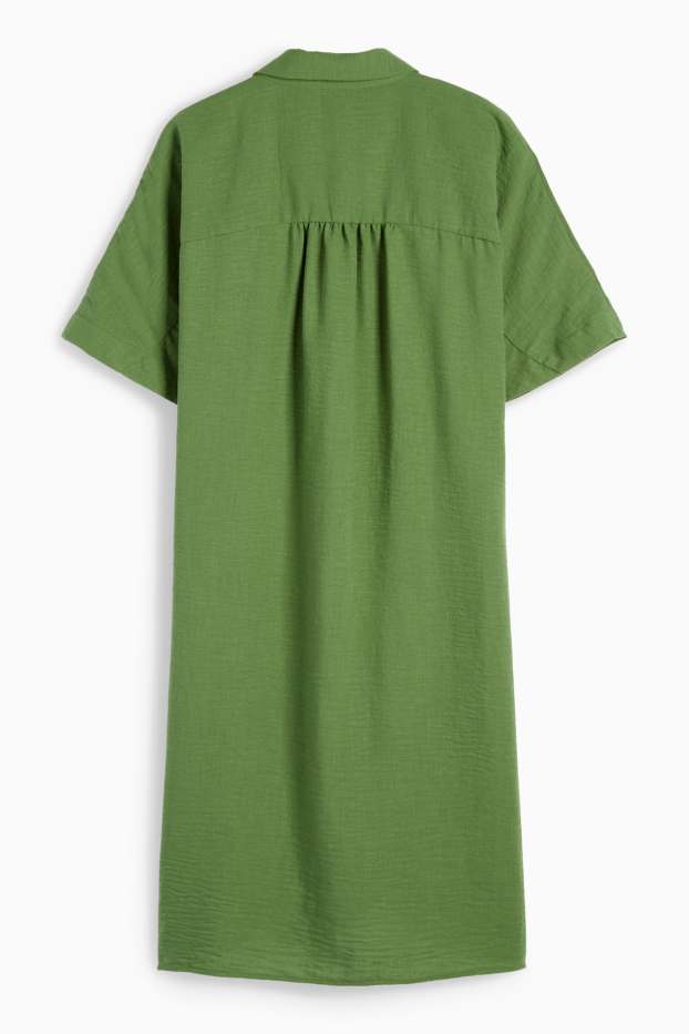 Femmes - Robe-chemisier - vert