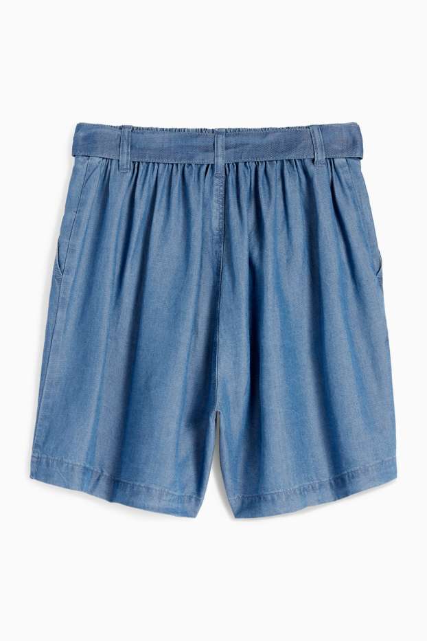 Kinderen: meisjes - Korte broek - jeanslook - jeansblauw