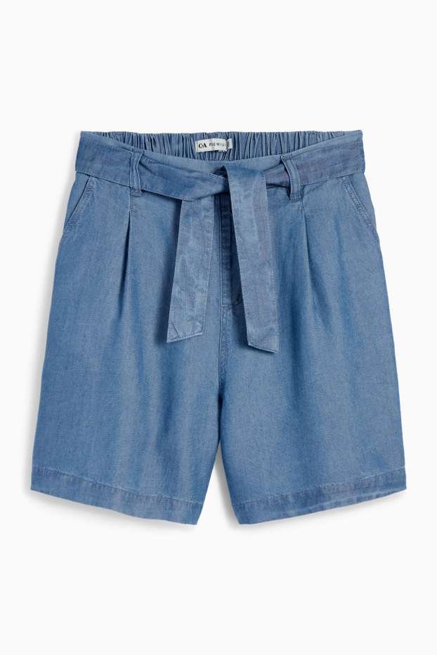 Kinderen: meisjes - Korte broek - jeanslook - jeansblauw